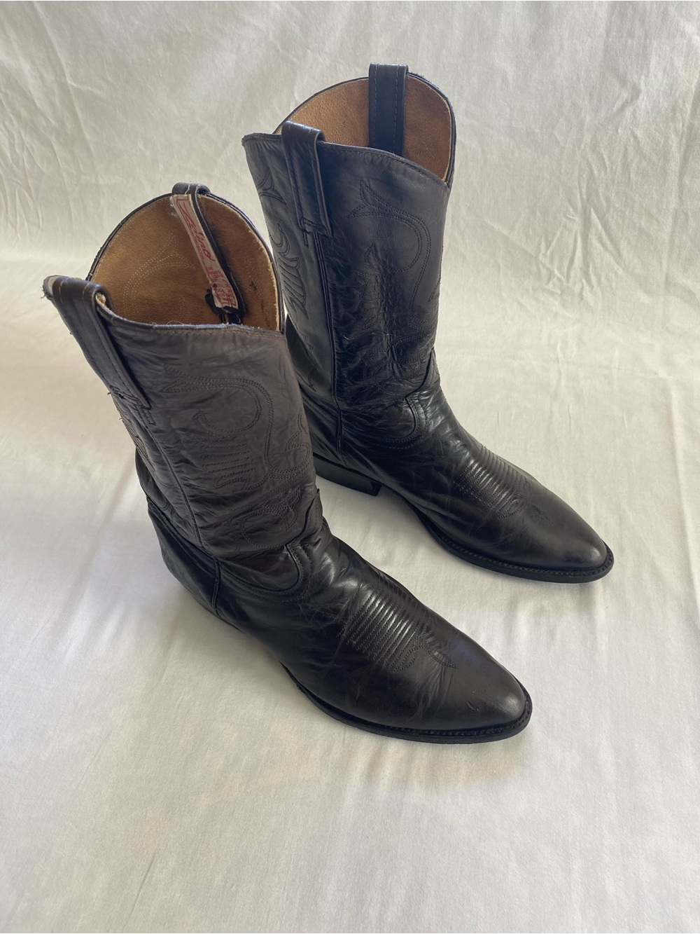 Zaino Men's Dark Brown Round Toe Cowboy Boots - Size 11 MEX/ 9.5-10 US